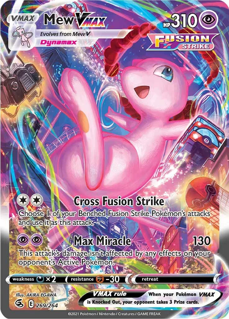 Mew VMAX (Alternate Art Secret) 269/264 - (SWSH08: Fusion Strike) (Secret Rare) Holofoil