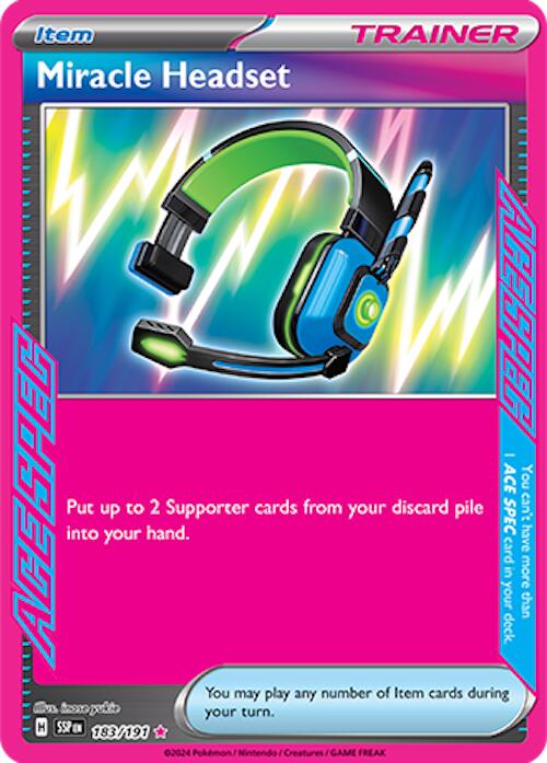 Miracle Headset 183/191 - (SV08: Surging Sparks) (ACE SPEC Rare) Holofoil