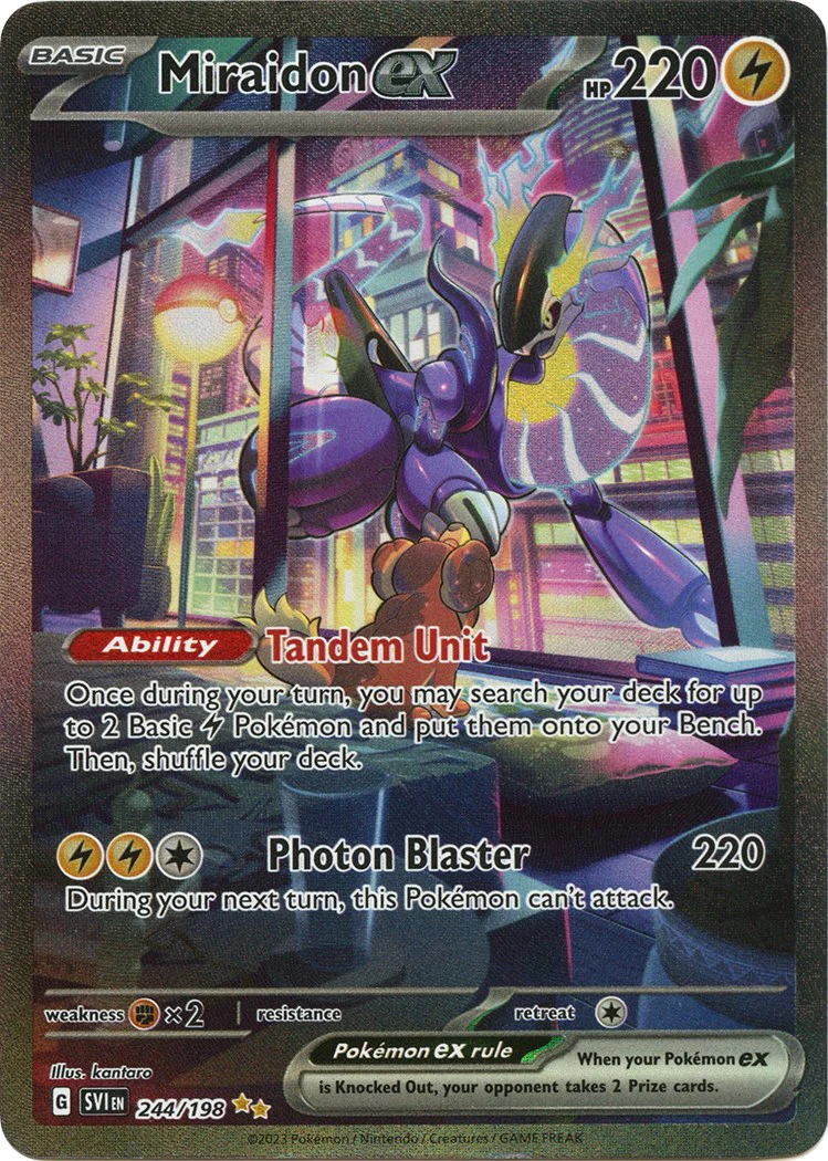 Miraidon ex - 244/198 - (SV01: Scarlet & Violet Base Set) (Special Illustration Rare) Holofoil