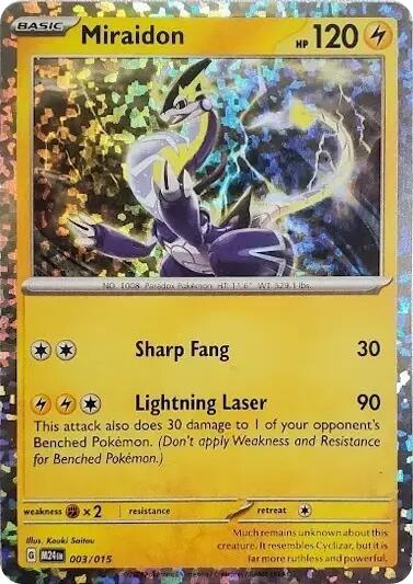 Miraidon 003/015 - (McDonald's Promos 2024) (Promo) Holofoil