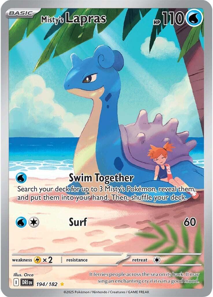 Misty's Lapras - 194/182 - (SV10: Destined Rivals) (Illustration Rare) Holofoil