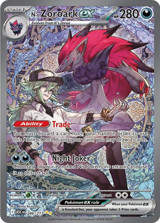 N's Zoroark ex - 286/217 - (ME: Ascended Heroes) (Special Illustration Rare) Holofoil