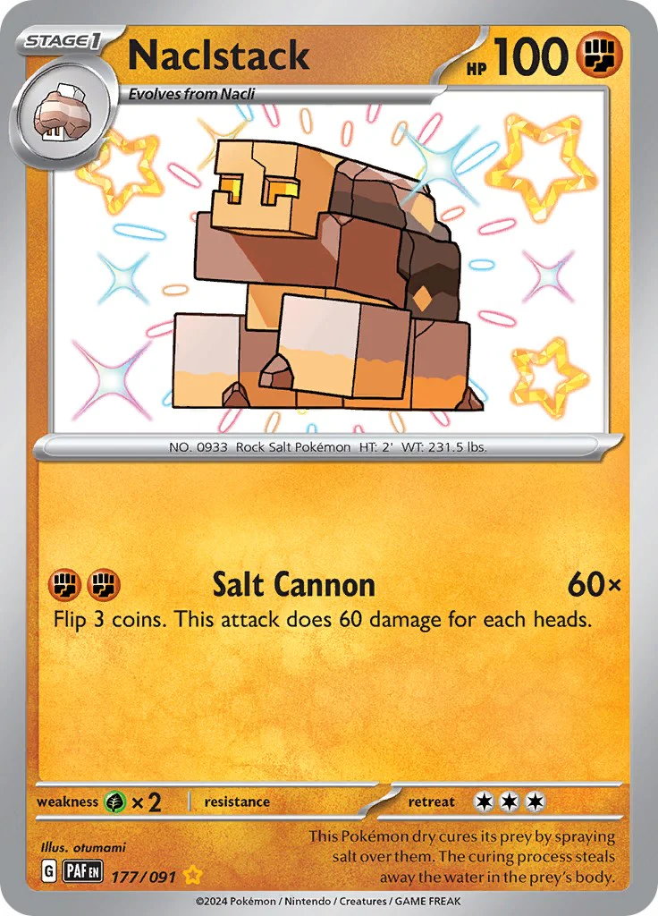 Naclstack 177/091 - (SV: Paldean Fates) (Shiny Rare) Holofoil