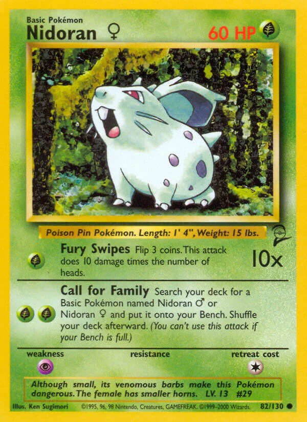 Nidoran F 082/130 - (Base Set 2) (Common) Normal