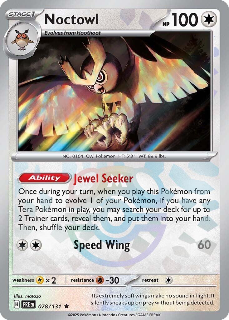 Noctowl (Master Ball Pattern) - (SV: Prismatic Evolutions) (Rare)
