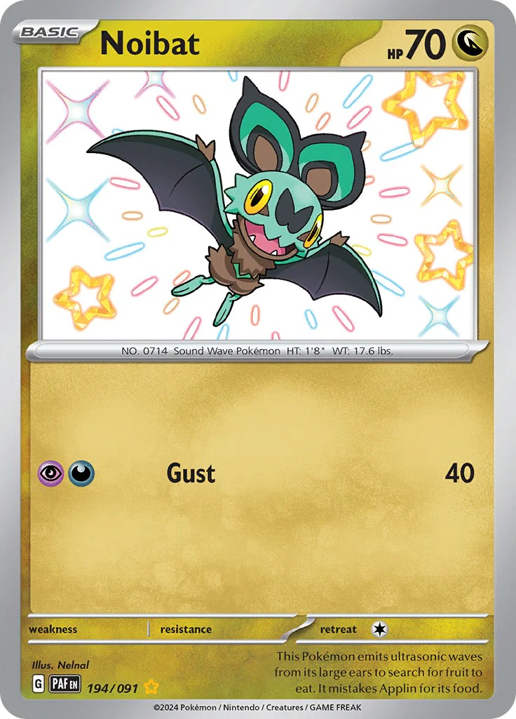 Noibat - 194/091 - (SV: Paldean Fates) (Shiny Rare) Holofoil
