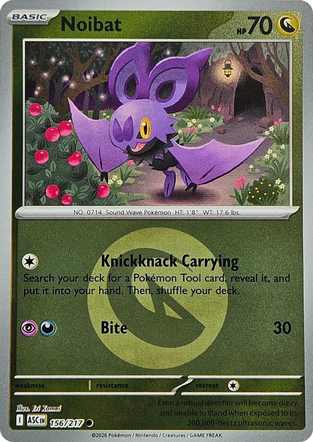 Noibat (Energy Symbol Pattern) 156/217 - (ME: Ascended Heroes) (Common) (Reverse Holofoil)