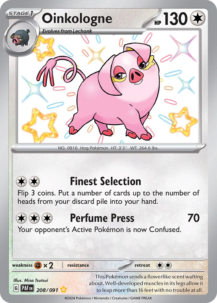 Oinkologne - 208/091 - (SV: Paldean Fates) (Shiny Rare) Holofoil