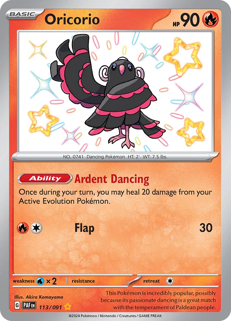 Oricorio 113/091 - (SV: Paldean Fates) (Shiny Rare) Holofoil