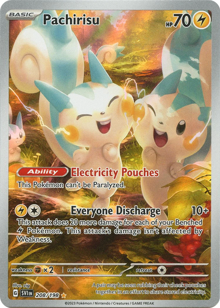 Pachirisu - 208/198 - (SV01: Scarlet & Violet Base Set) (Illustration Rare) Holofoil