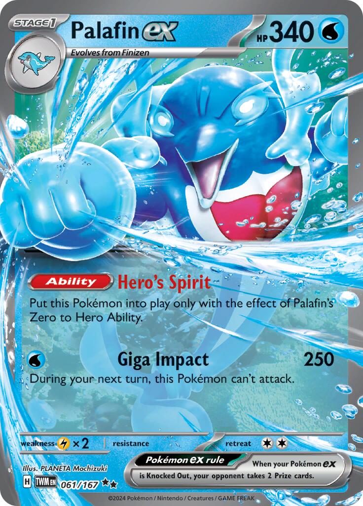 Palafin ex - 061/167 - (SV06: Twilight Masquerade) (Double Rare) Holofoil