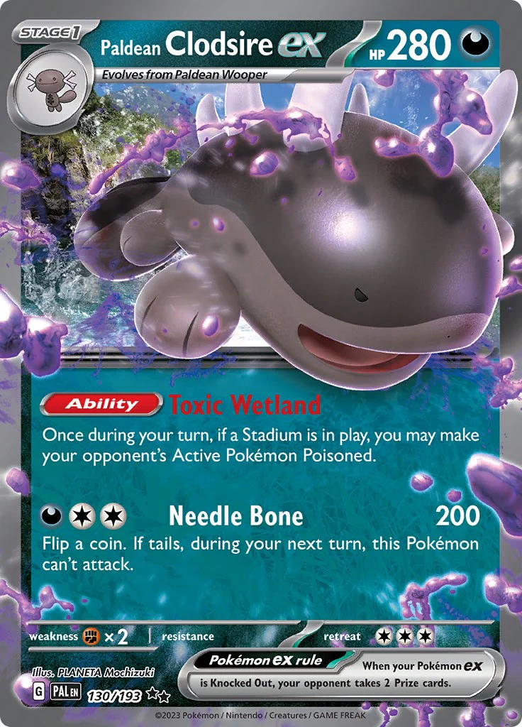 Paldean Clodsire ex 130/193 - (SV02: Paldea Evolved) (Double Rare) Holofoil