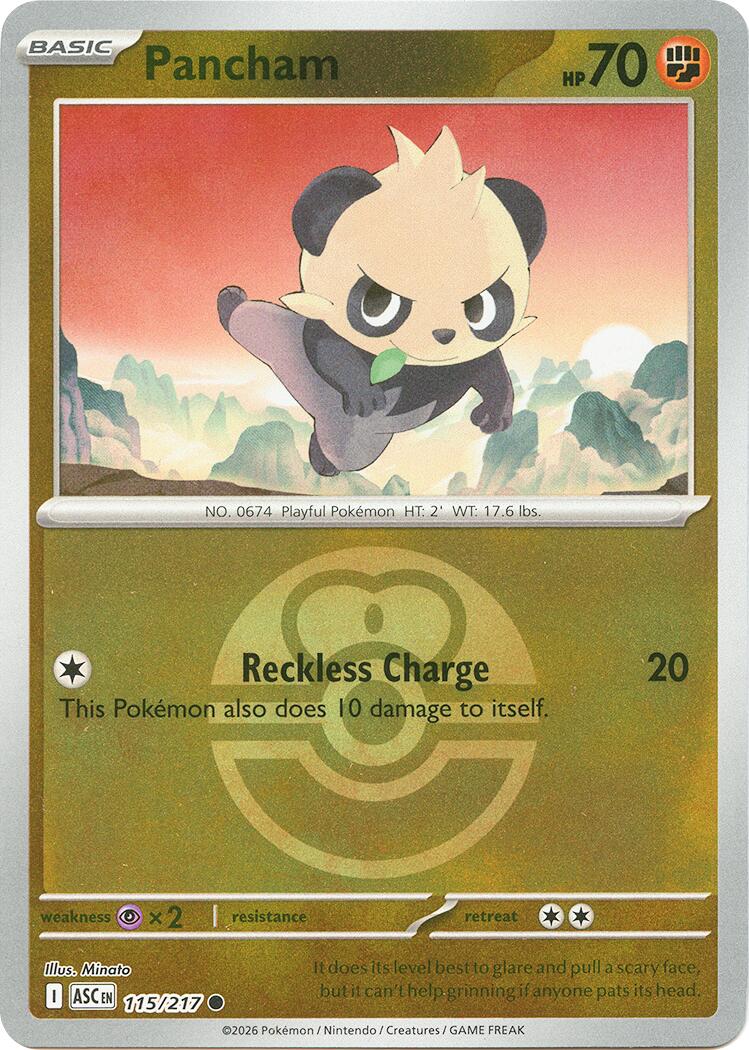 Pancham (Love Ball) 115/217 - (ME: Ascended Heroes) (Common) (Reverse Holofoil)