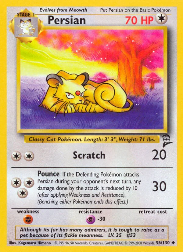 Persian 056/130 - (Base Set 2) (Uncommon) Normal