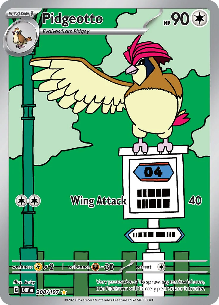 Pidgeotto - 208/197 - (SV03: Obsidian Flames) (Illustration Rare)