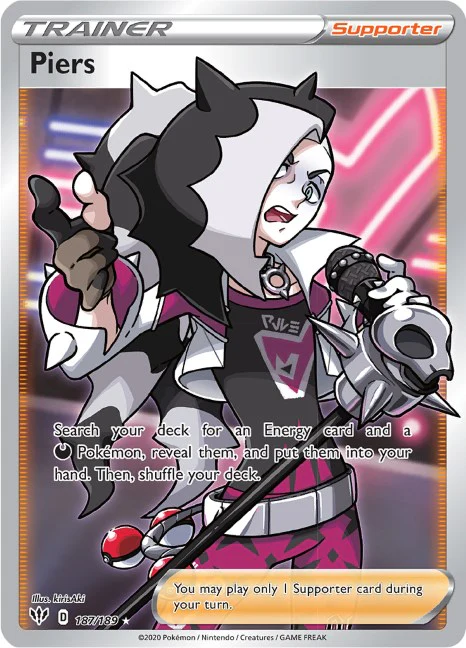 Piers (Full Art) - (SWSH03: Darkness Ablaze) (Ultra Rare)