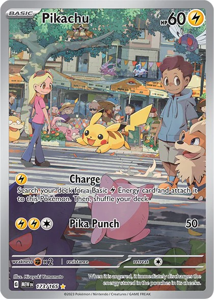 Pikachu - 173/165 - (SV: Scarlet & Violet 151) (Illustration Rare) Holofoil