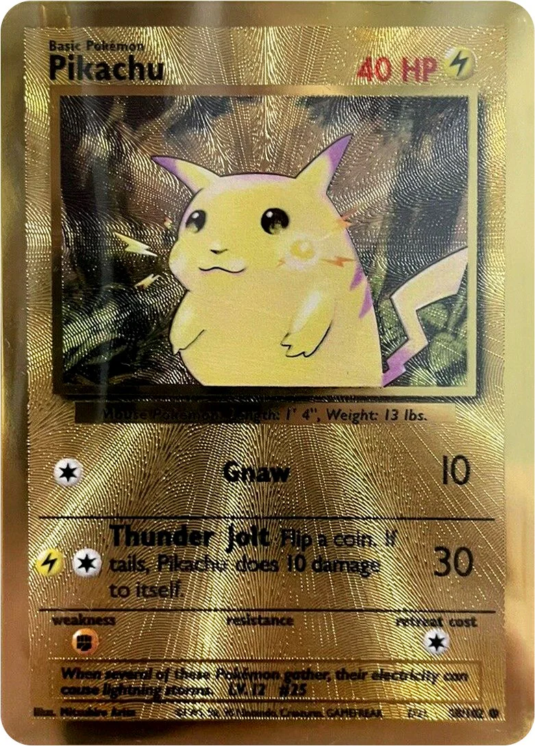 Pikachu - 58/102 (Celebrations Metal Card) 058/102 - (Miscellaneous Cards & Products) (Promo) Holofoil