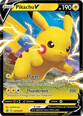 Pikachu V - SWSH061 - (SWSH: Sword & Shield Promo Cards) (Promo) Holofoil