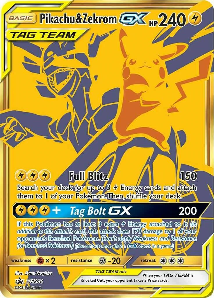 Pikachu & Zekrom GX - SM248 - (SM Promos) (Promo) Holofoil
