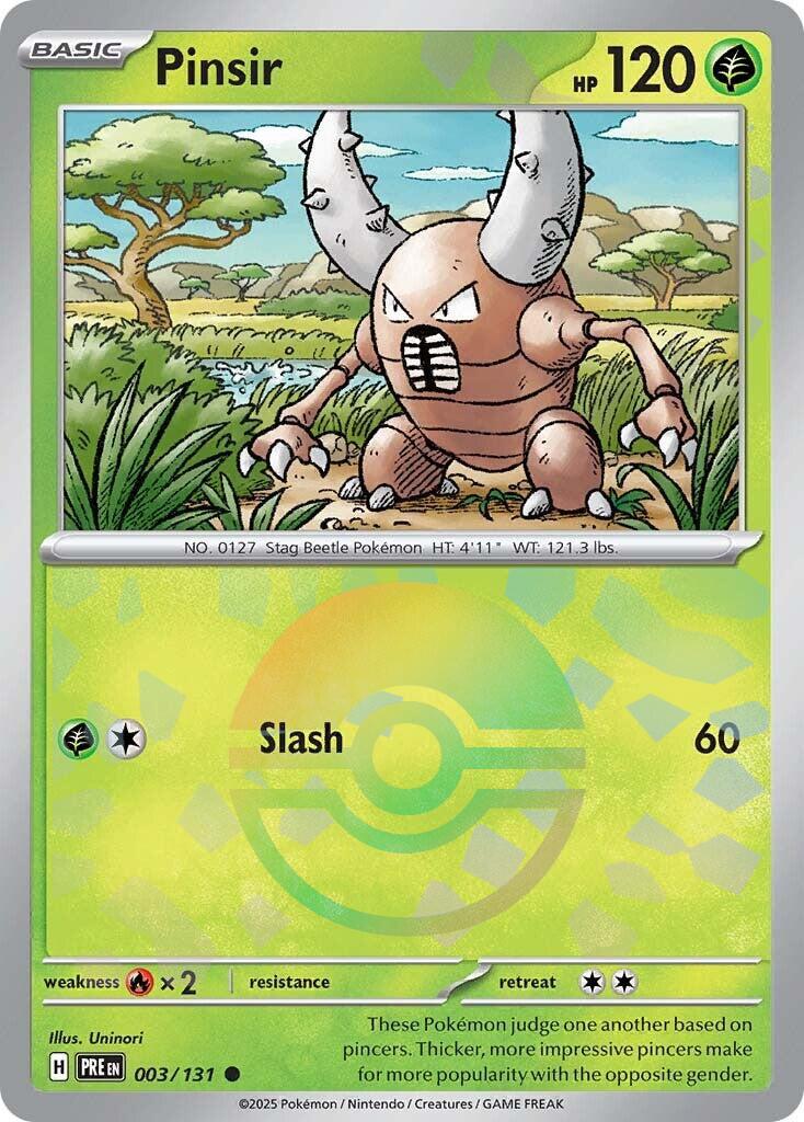 Pinsir (Poke Ball Pattern) 003/131 - (SV: Prismatic Evolutions) (Common) Holofoil