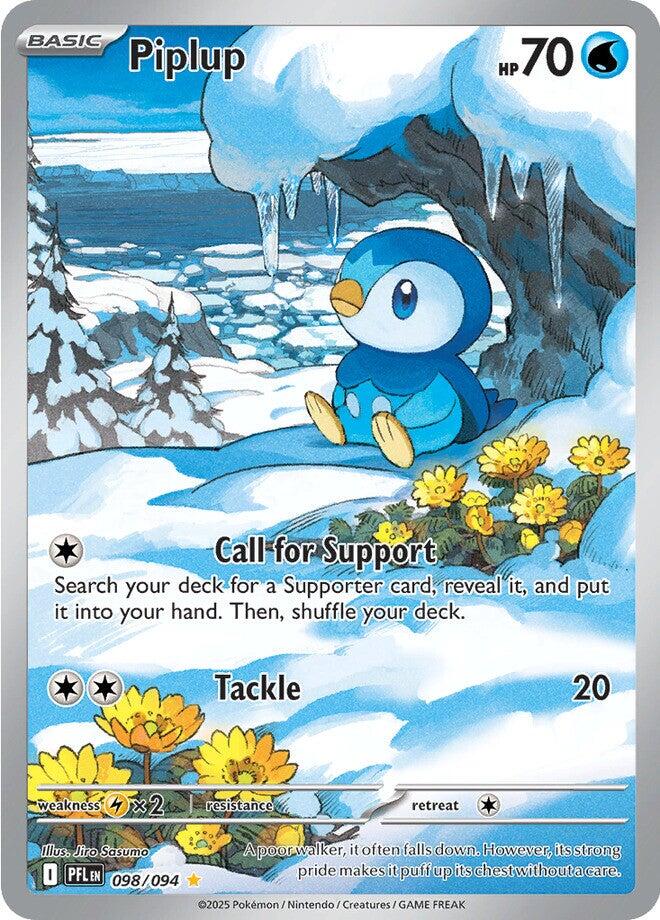 Piplup - 098/094 - (ME02: Phantasmal Flames) (Illustration Rare)