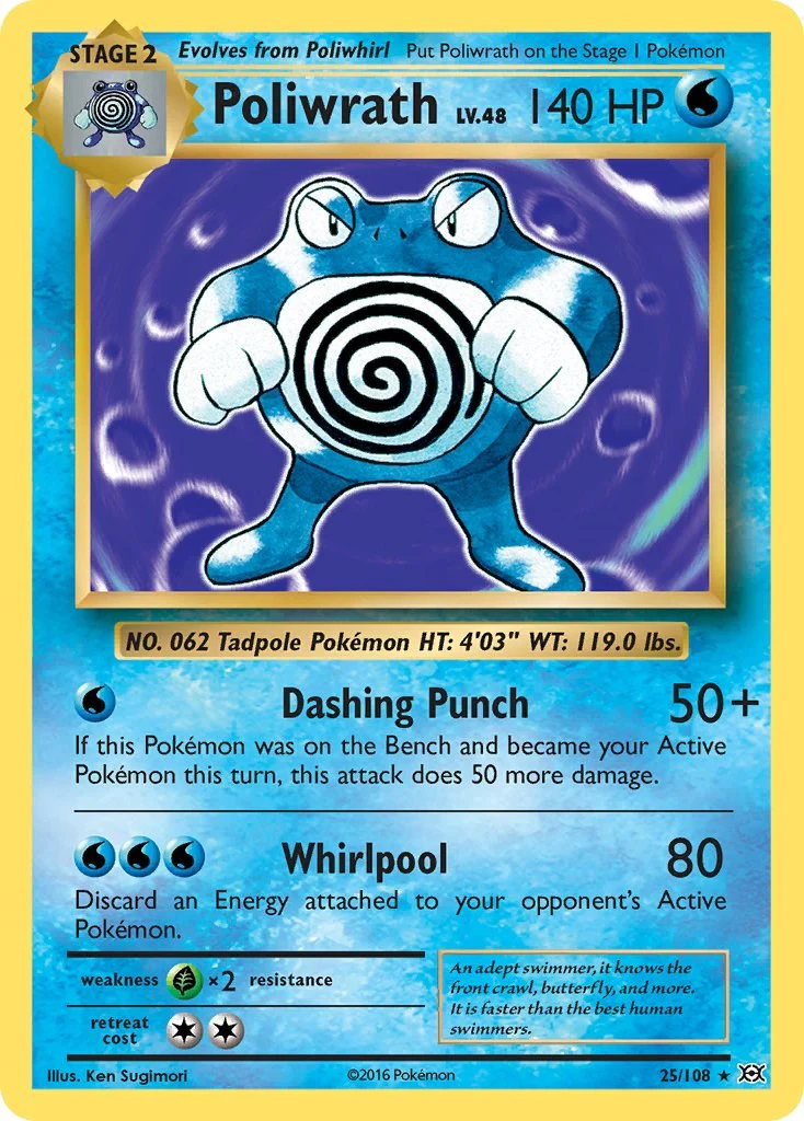 Poliwrath 25/108 - (XY - Evolutions) (Holo Rare) Holofoil