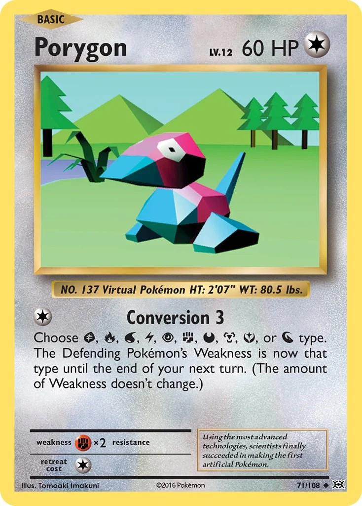 Porygon 71/108 - (XY - Evolutions) (Uncommon) (Reverse Holofoil)