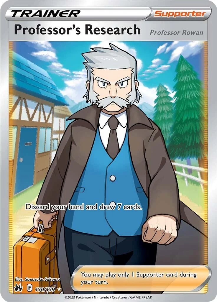 Professor's Research [Professor Rowan] (Full Art) 150/159 - (SWSH: Crown Zenith) (Ultra Rare) Holofoil
