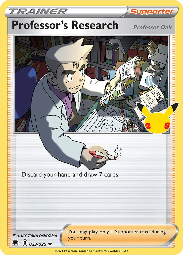 Professor's Research [Professor Oak] 023/025 - (Celebrations) (Holo Rare) Holofoil