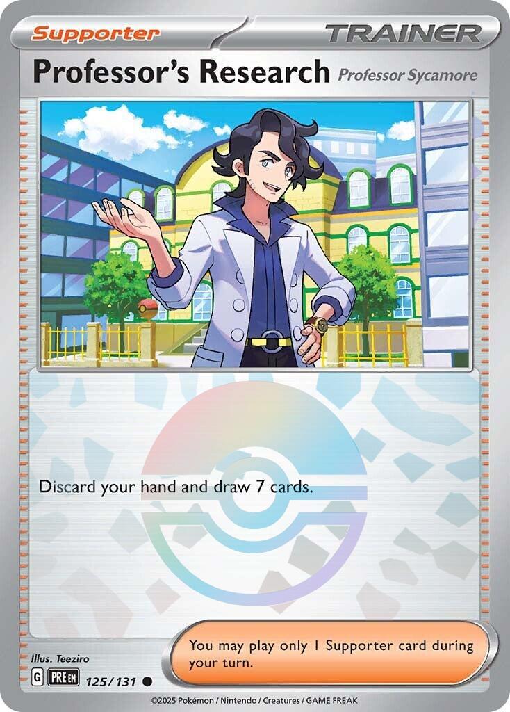 Professor's Research [Professor Sycamore] (Poke Ball Pattern) 125/131 - (SV: Prismatic Evolutions) (Common) Holofoil