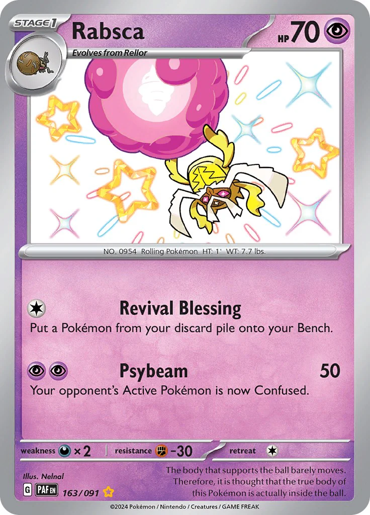 Rabsca 163/091 - (SV: Paldean Fates) (Shiny Rare) Holofoil