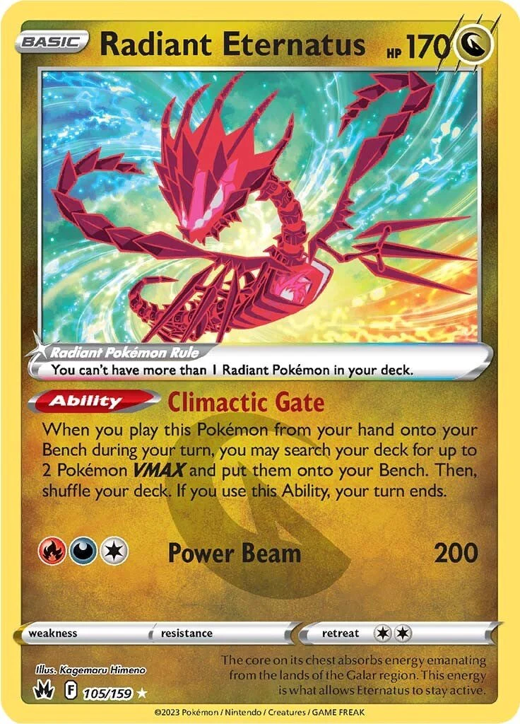 Radiant Eternatus 105/159 - (SWSH: Crown Zenith) (Radiant Rare) Holofoil