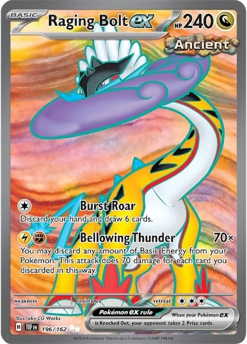 Raging Bolt ex - 196/162 - (SV05: Temporal Forces) (Ultra Rare) Holofoil
