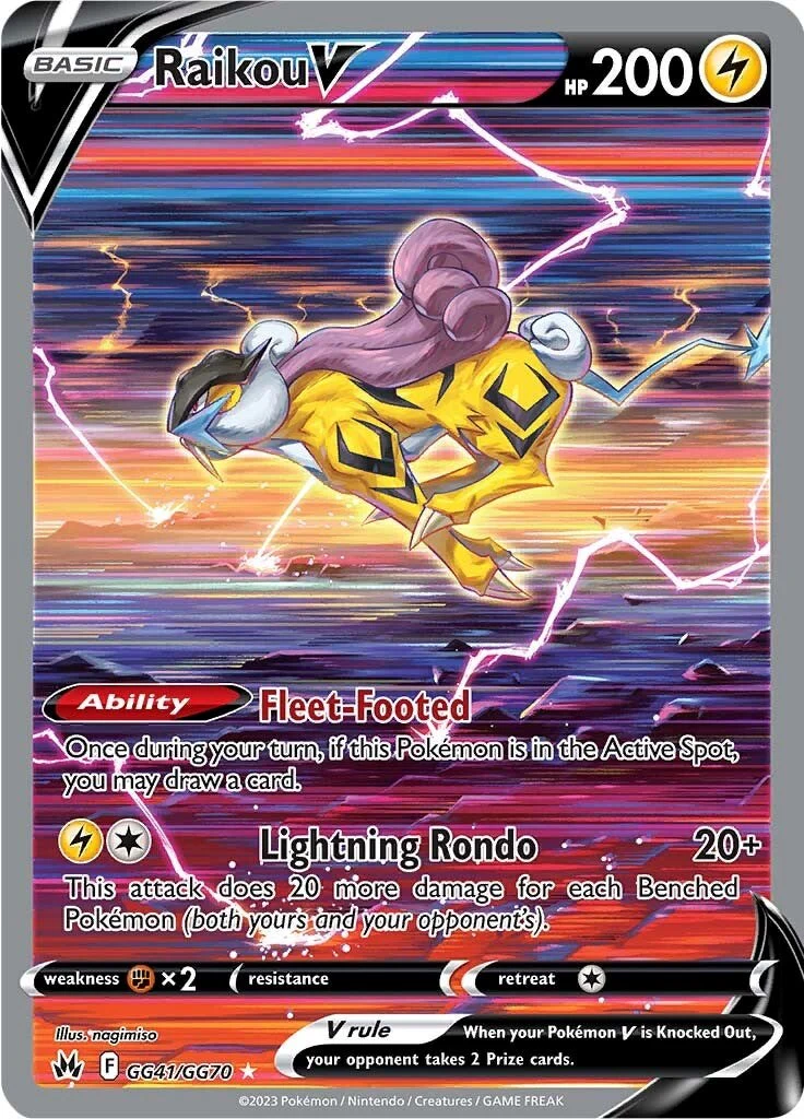 Raikou V GG41/GG70 - (SWSH: Crown Zenith: Galarian Gallery) (Ultra Rare) Holofoil