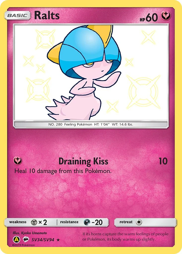 Ralts SV34/SV94 - (Hidden Fates: Shiny Vault) (Shiny Holo Rare) Holofoil