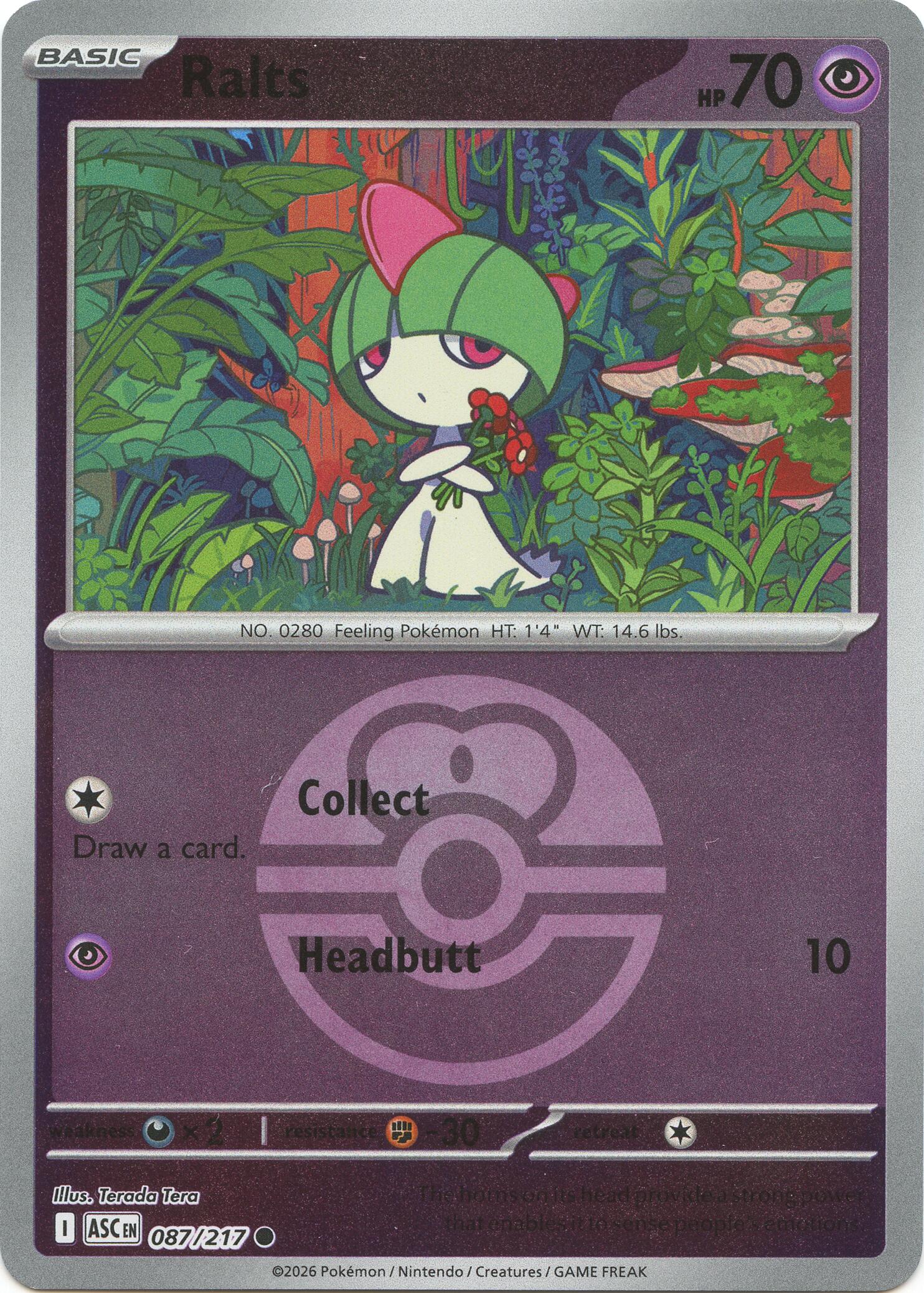 Ralts (Love Ball) - (ME: Ascended Heroes) (Common)