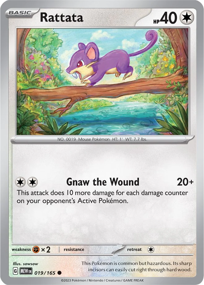 Rattata 019/165 - (SV: Scarlet & Violet 151) (Common) Normal