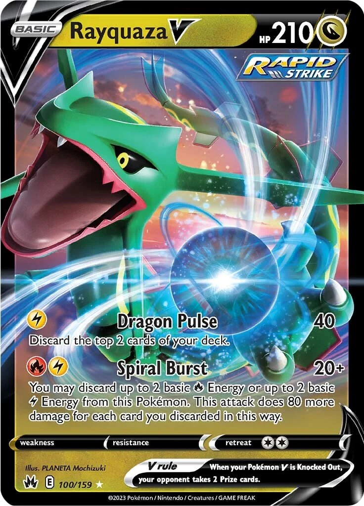 Rayquaza V 100/159 - (SWSH: Crown Zenith) (Ultra Rare) Holofoil