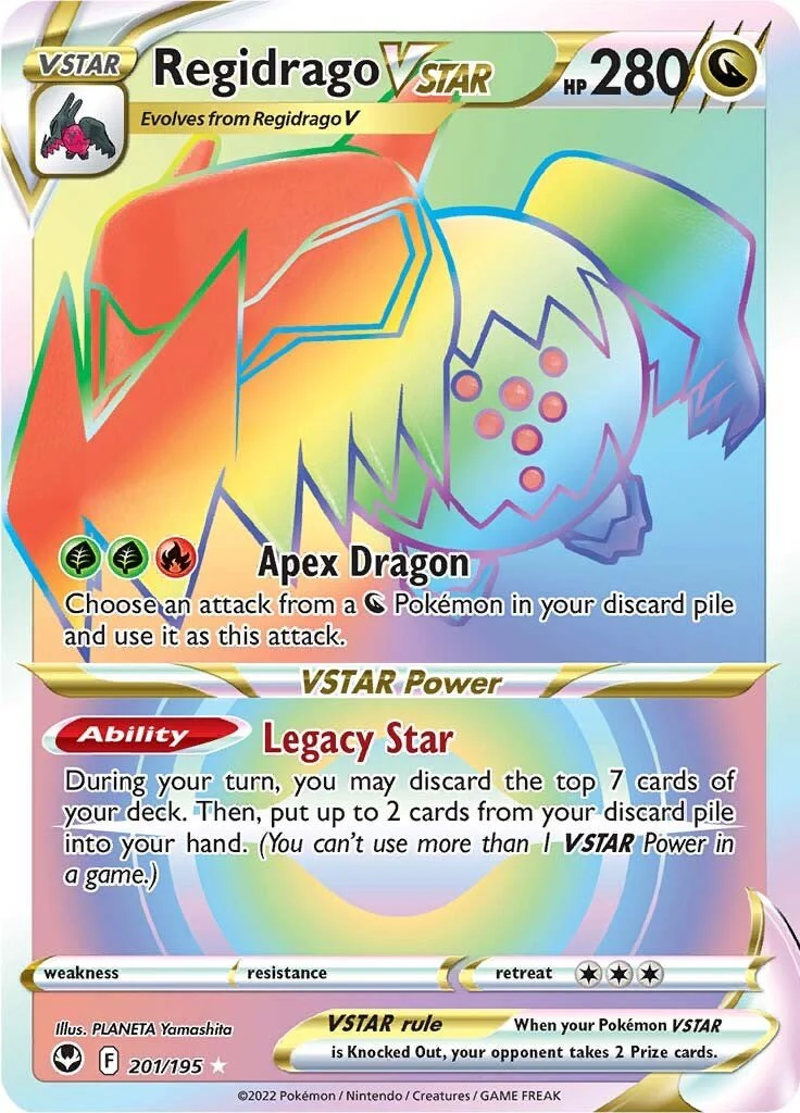 Regidrago VSTAR (Secret) 201/195 - (SWSH12: Silver Tempest) (Secret Rare) Holofoil