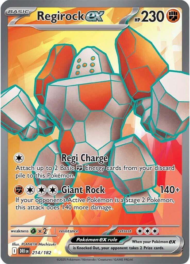 Regirock ex - 214/182 - (SV10: Destined Rivals) (Ultra Rare) Holofoil