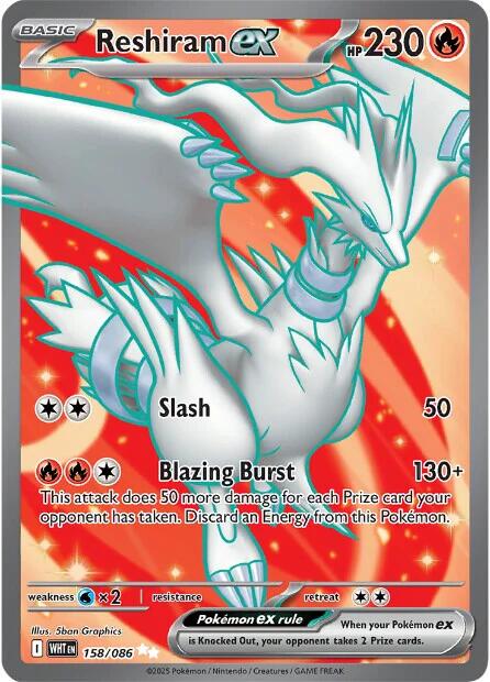 Reshiram ex - 158/086 - (SV: White Flare) (Ultra Rare) Holofoil