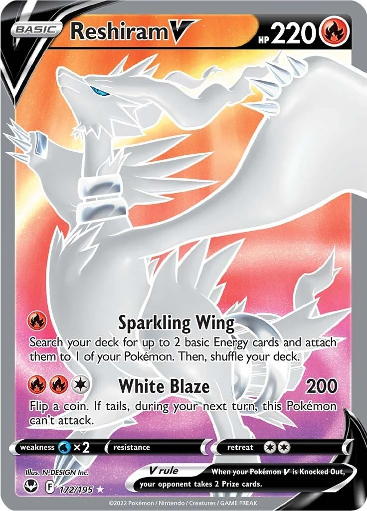 Reshiram V (Full Art) - (SWSH12: Silver Tempest) (Ultra Rare)