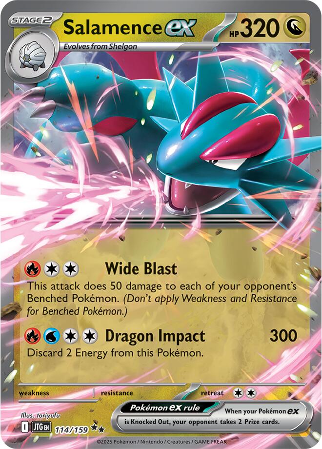 Salamence ex - 114/159 - (SV09: Journey Together) (Double Rare) Holofoil