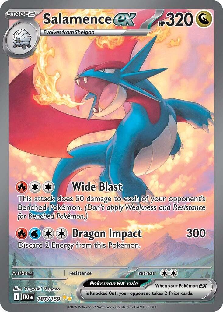 Salamence ex - 187/159 - (SV09: Journey Together) (Special Illustration Rare) Holofoil