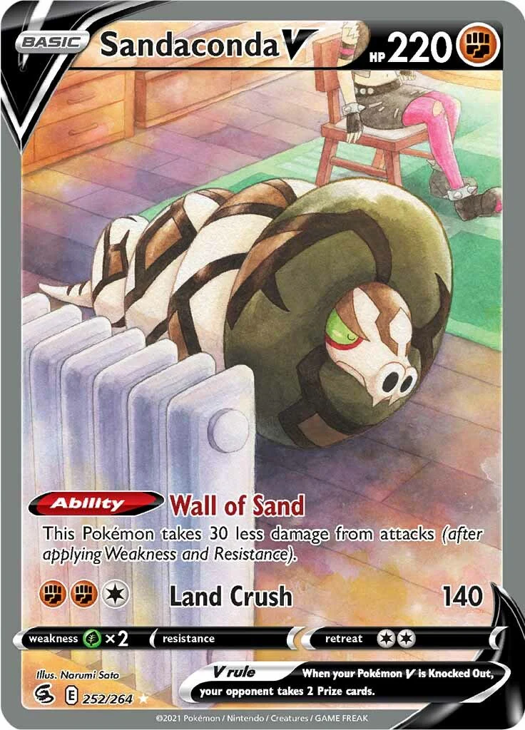 Sandaconda V (Alternate Full Art) 252/264 - (SWSH08: Fusion Strike) (Ultra Rare) Holofoil