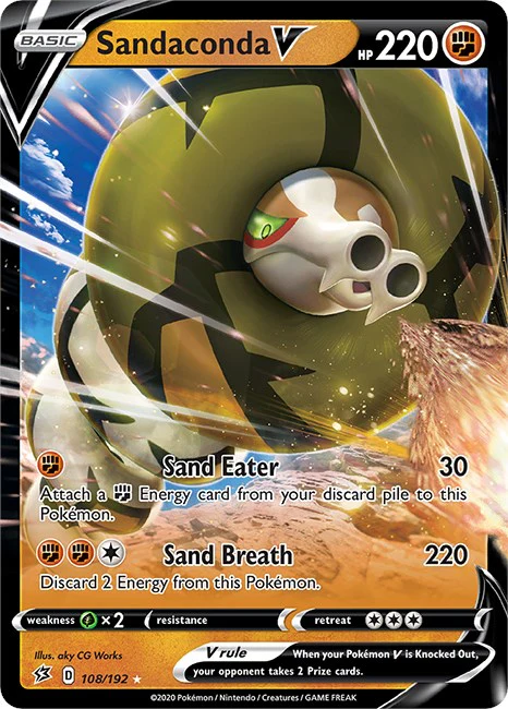 Sandaconda V 108/192 - (SWSH02: Rebel Clash) (Ultra Rare) Holofoil
