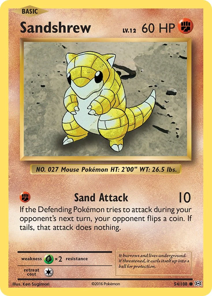 Sandshrew 54/108 - (XY - Evolutions) (Common) Normal