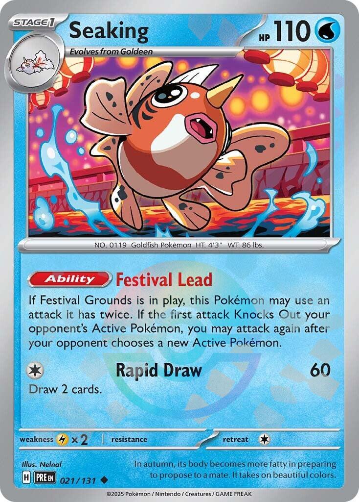 Seaking (Poke Ball Pattern) 021/131 - (SV: Prismatic Evolutions) (Uncommon) Holofoil