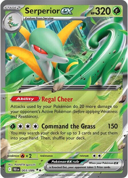 Serperior ex 003/086 - (SV: Black Bolt) (Double Rare) Holofoil